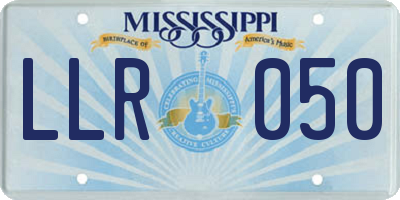 MS license plate LLR050
