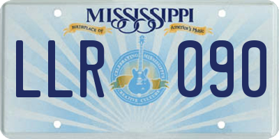MS license plate LLR090
