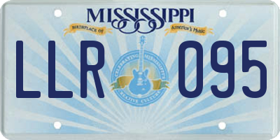MS license plate LLR095