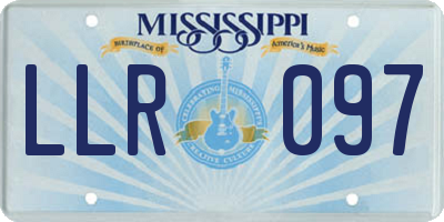 MS license plate LLR097