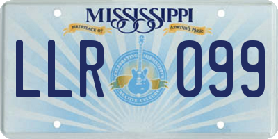 MS license plate LLR099