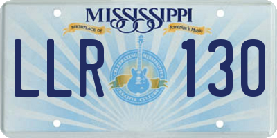 MS license plate LLR130