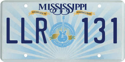 MS license plate LLR131