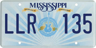 MS license plate LLR135