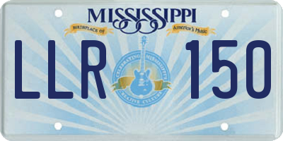 MS license plate LLR150