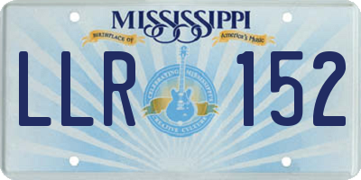 MS license plate LLR152