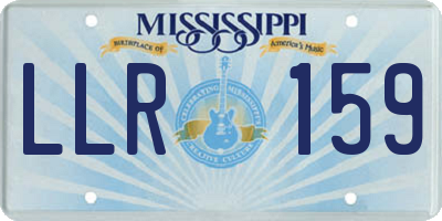 MS license plate LLR159