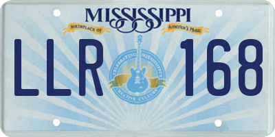 MS license plate LLR168