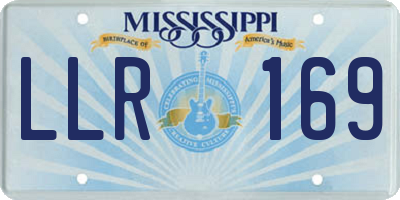 MS license plate LLR169