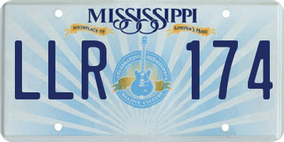 MS license plate LLR174