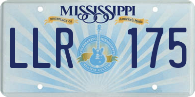 MS license plate LLR175