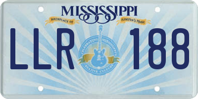 MS license plate LLR188