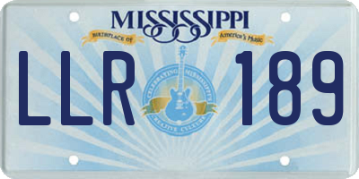 MS license plate LLR189