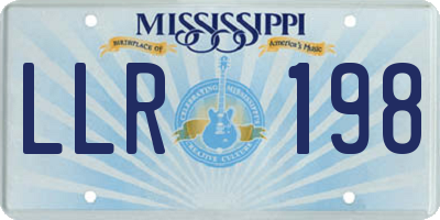 MS license plate LLR198