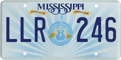 MS license plate LLR246