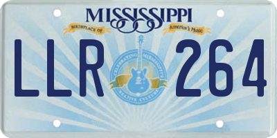 MS license plate LLR264