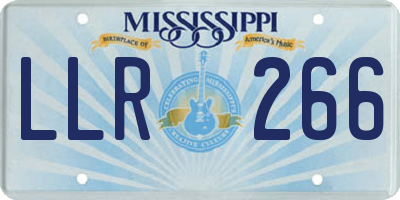 MS license plate LLR266