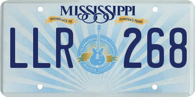 MS license plate LLR268