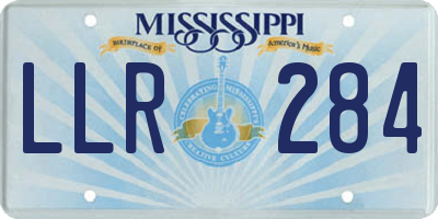MS license plate LLR284