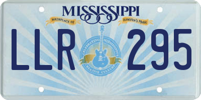 MS license plate LLR295