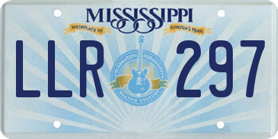 MS license plate LLR297