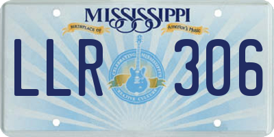 MS license plate LLR306