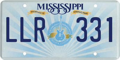 MS license plate LLR331