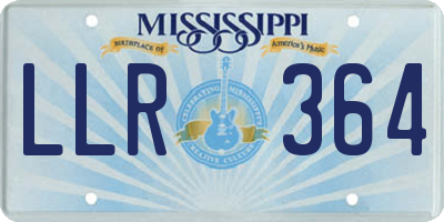 MS license plate LLR364