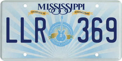 MS license plate LLR369