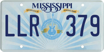 MS license plate LLR379