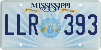 MS license plate LLR393