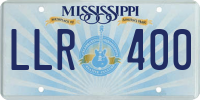 MS license plate LLR400