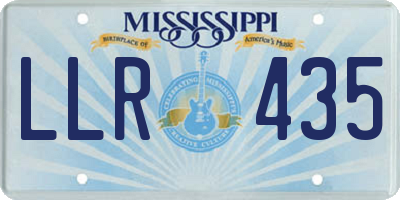 MS license plate LLR435