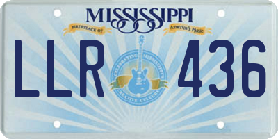 MS license plate LLR436