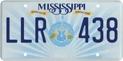 MS license plate LLR438
