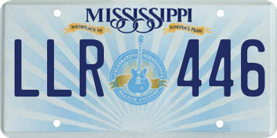 MS license plate LLR446