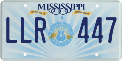 MS license plate LLR447