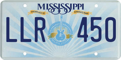 MS license plate LLR450