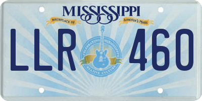 MS license plate LLR460