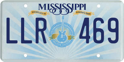 MS license plate LLR469
