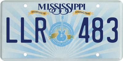 MS license plate LLR483
