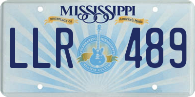 MS license plate LLR489