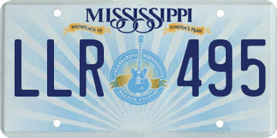 MS license plate LLR495