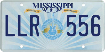 MS license plate LLR556