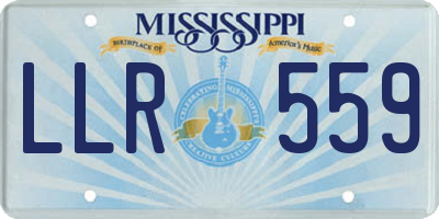 MS license plate LLR559