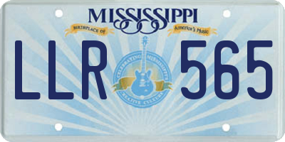MS license plate LLR565