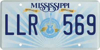 MS license plate LLR569