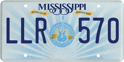MS license plate LLR570