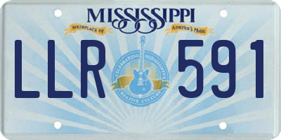 MS license plate LLR591