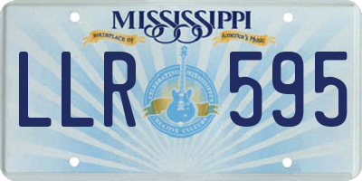 MS license plate LLR595
